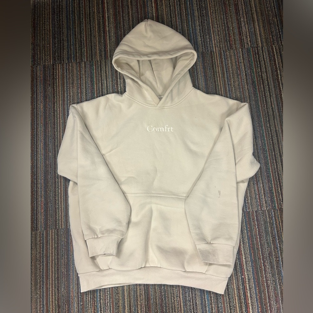 Comfrt Men's Beige Hoodie